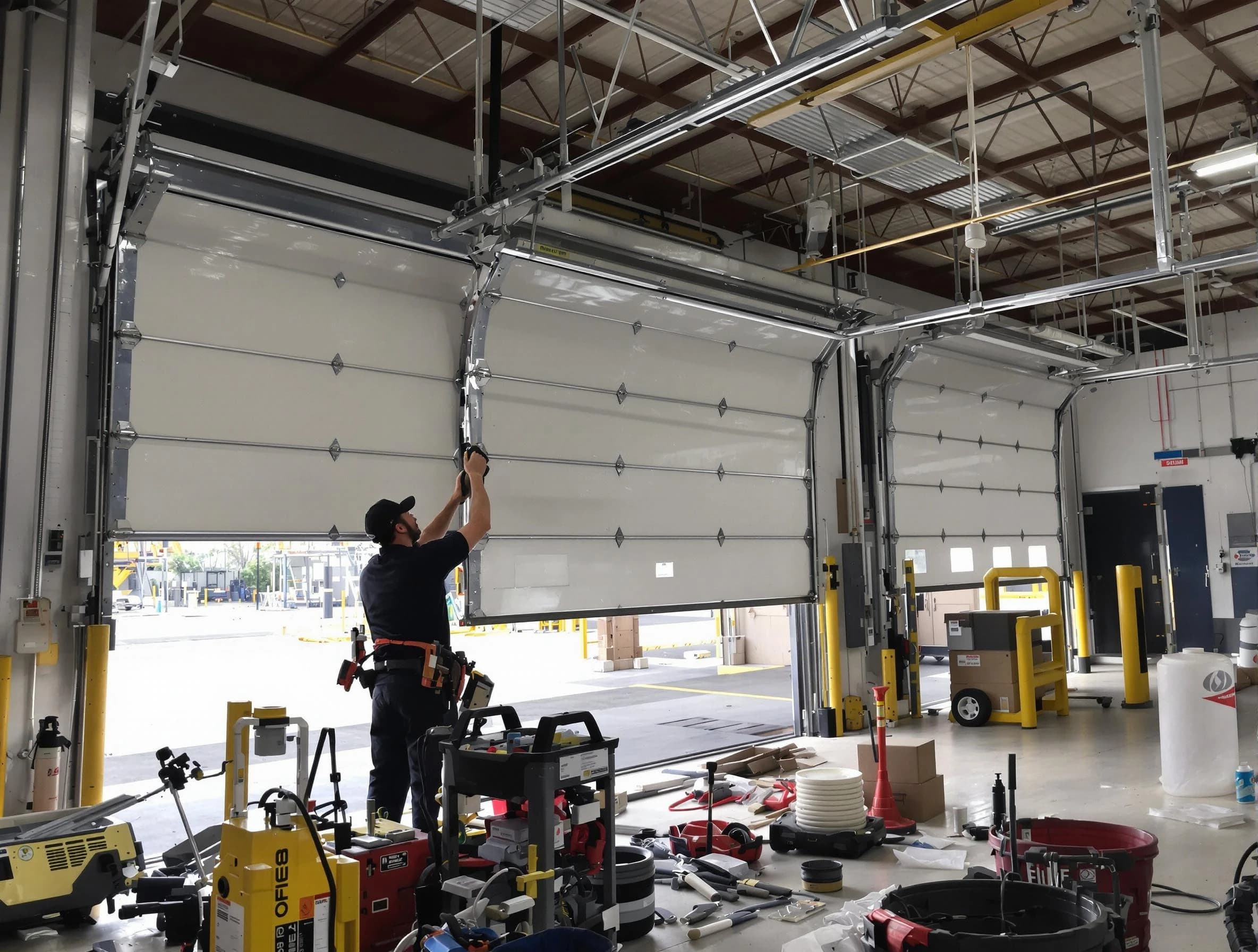 Douglasville Garage Door Repair technician performing commercial garage door repair in Douglasville