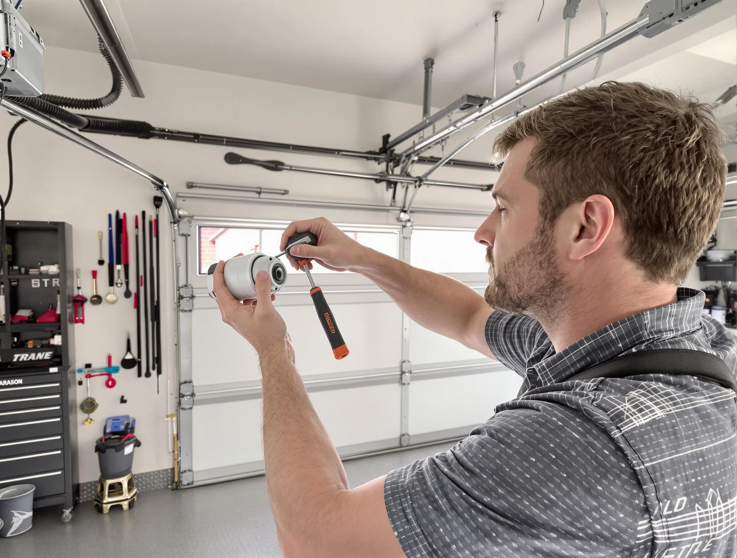 Garage door opener repair service by Douglasville Garage Door Repair in Douglasville