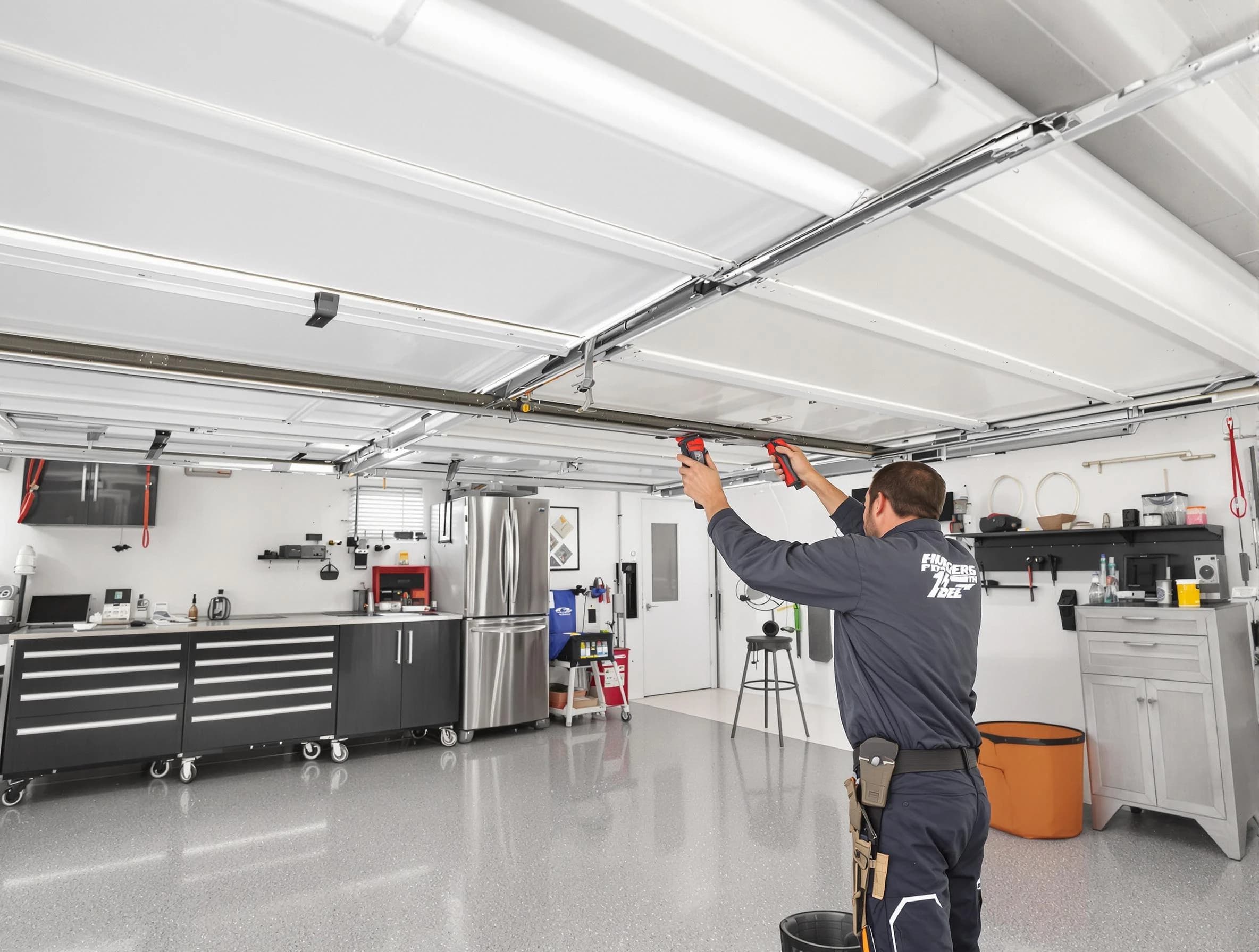 Overhead garage door repair service by Douglasville Garage Door Repair in Douglasville