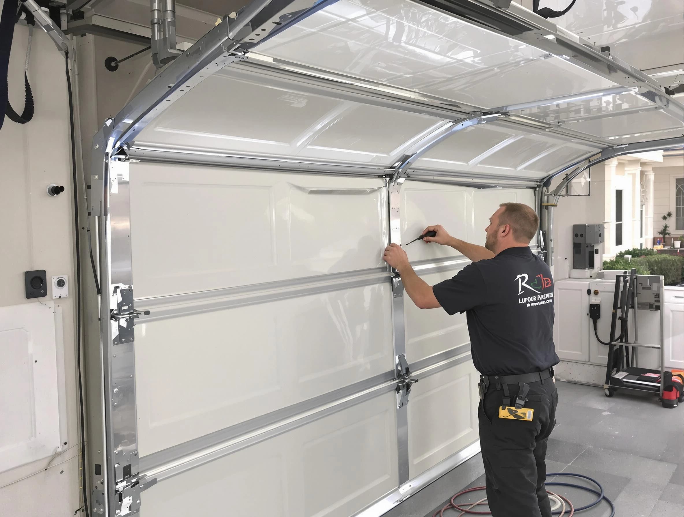 Douglasville Garage Door Repair professional performing panel repair in Douglasville