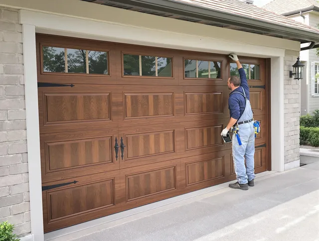 Custom garage door showcase by Douglasville Garage Door Repair in Douglasville
